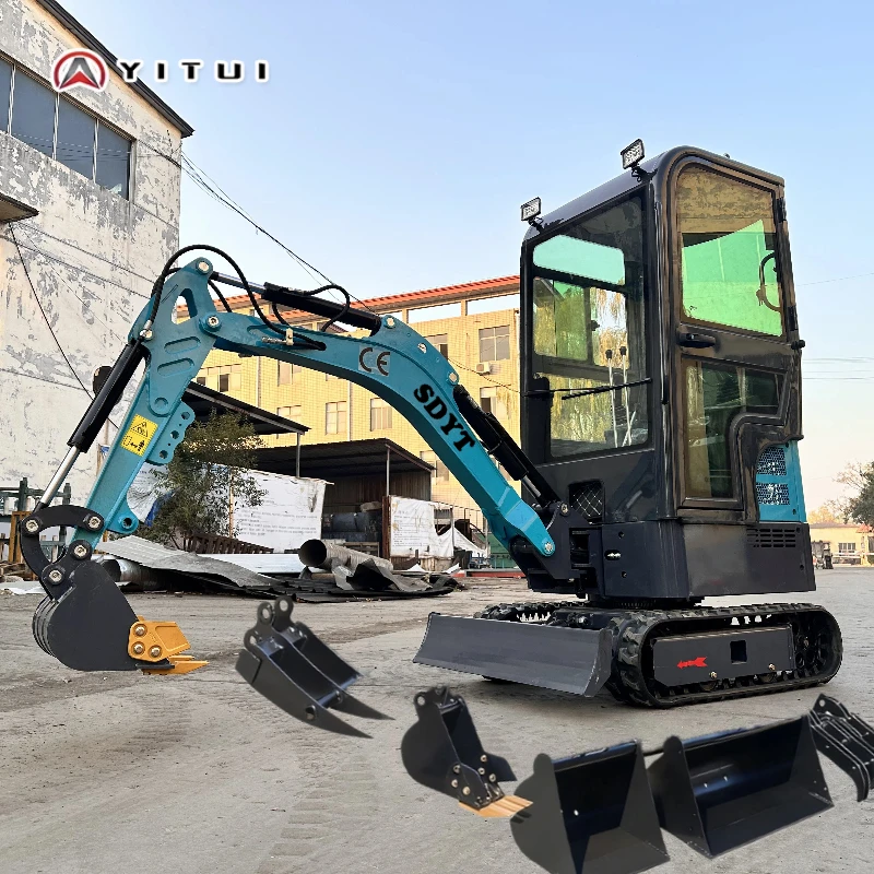 حفارة صغيرة جديدة مخصصة 1.2 طن نظام هيدروليكي عززت الهيكل الري الخنادق الجانبية سوينغ الذراع الكبيرة