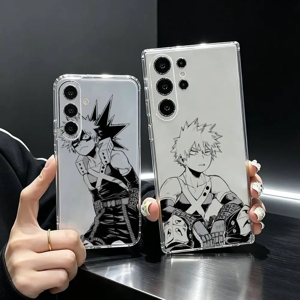 K-Katsuki Bakugo  Phone Case Transparent Silicone Soft For Samsung S25,S24,S21,S22,S23,S30,Ultra,S20,Plus,Fe