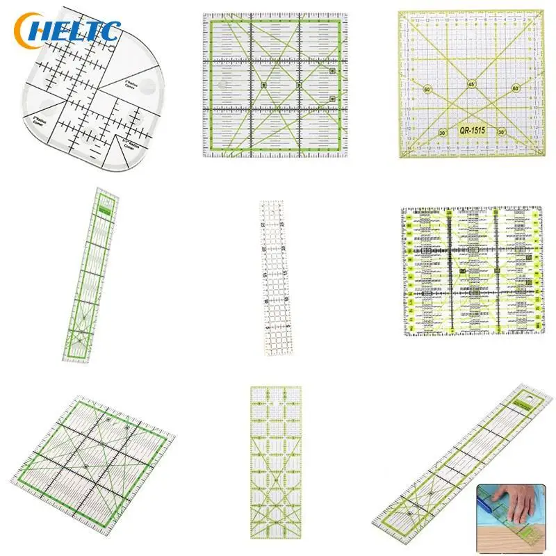 Clear Sewing Ruler Double-color Ruler Patchwork Feet Tailor Yardstick Quilting DIY Sewing Tool DIY Dedicated Patchwork Accessory