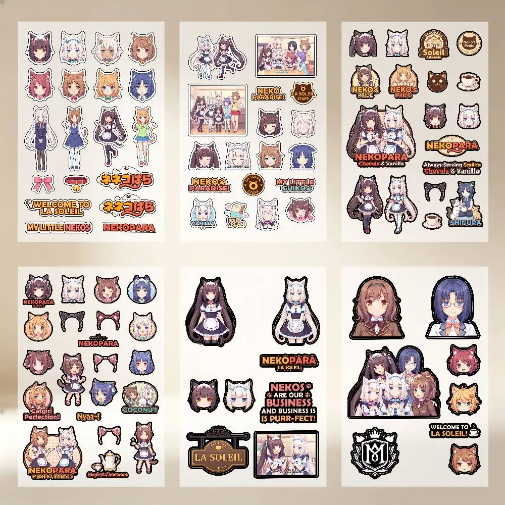 Anime Kawaii Girl Nekopara Stickers Auto Body Bumper Windows Motorcycle Laptop Walls Vinyl Decal Car Tuning Accessories