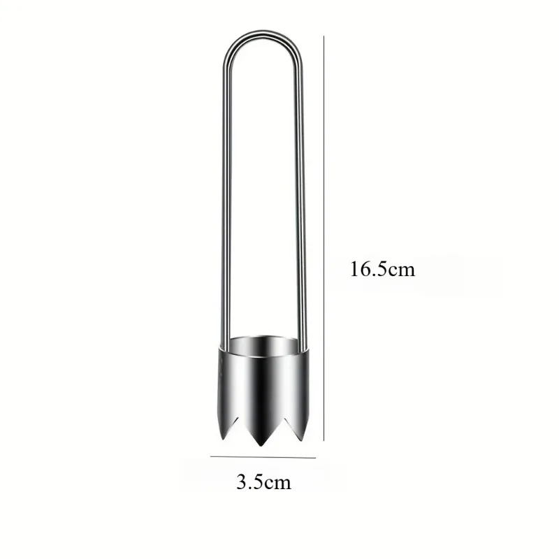 1PC Stainless Steel Fruit Vegetable Corer Red Pepper Seed Remover Universal Kitchen Gadget for Apple Pear Tomato