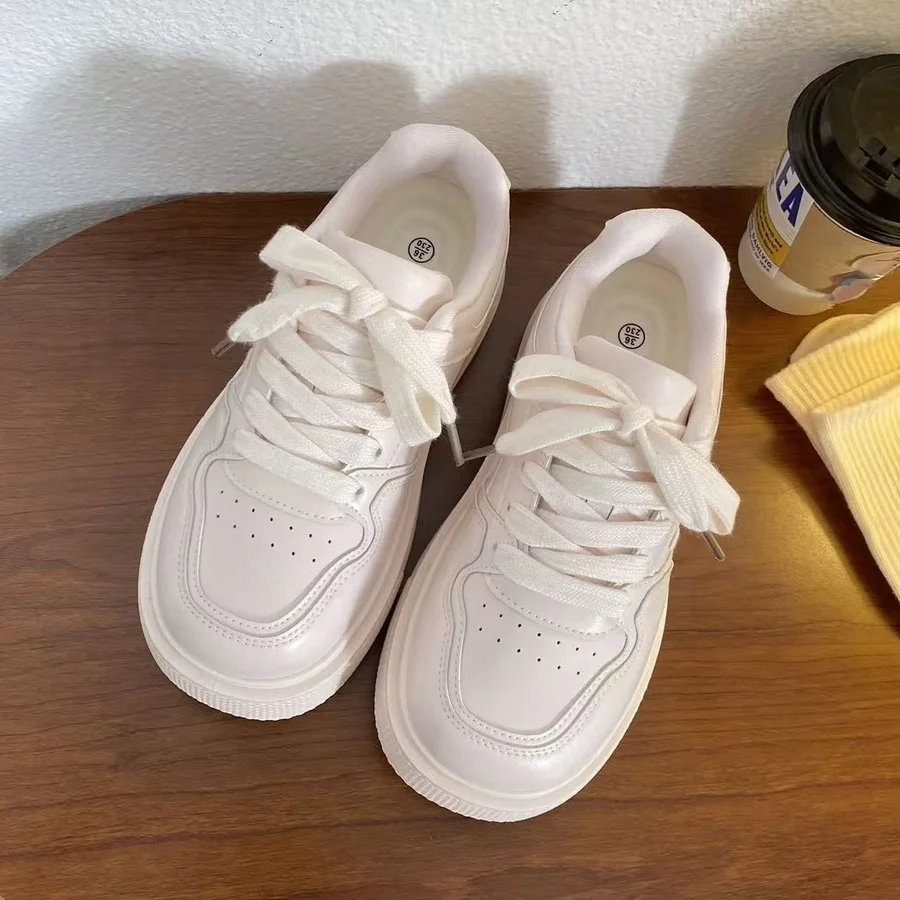 Niedliche Katzenpfoten-Absatz-Print-Plateau-Skate-Sneaker für Damen, blaue Kunstleder-Schnürschuhe, lässige, einfarbige Board-Schuhe für Teenager. – Detail 15
