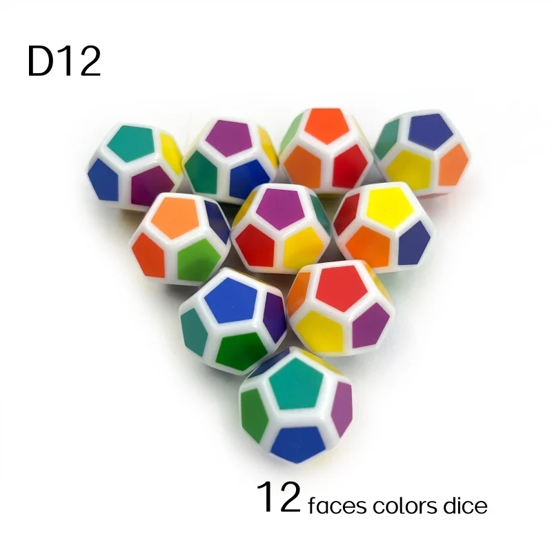 

Набор из 10 цветных кубиков D8 D12 с 12 гранями, обучающие кубики для математических игр, для занятий в классе