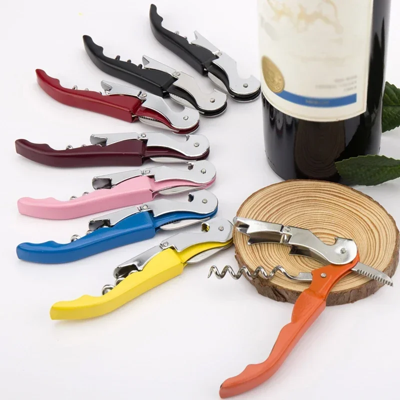 Sacacorchos doble de acero inoxidable para vino, sacacorchos multiusos para cerveza, regalo para vino