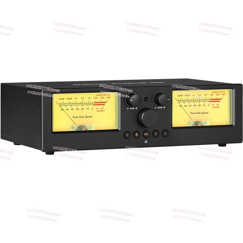 Two In Two Out Amplifier/Speaker Selector Switcher Audio Speaker Splitter Vintage VU Level Meter