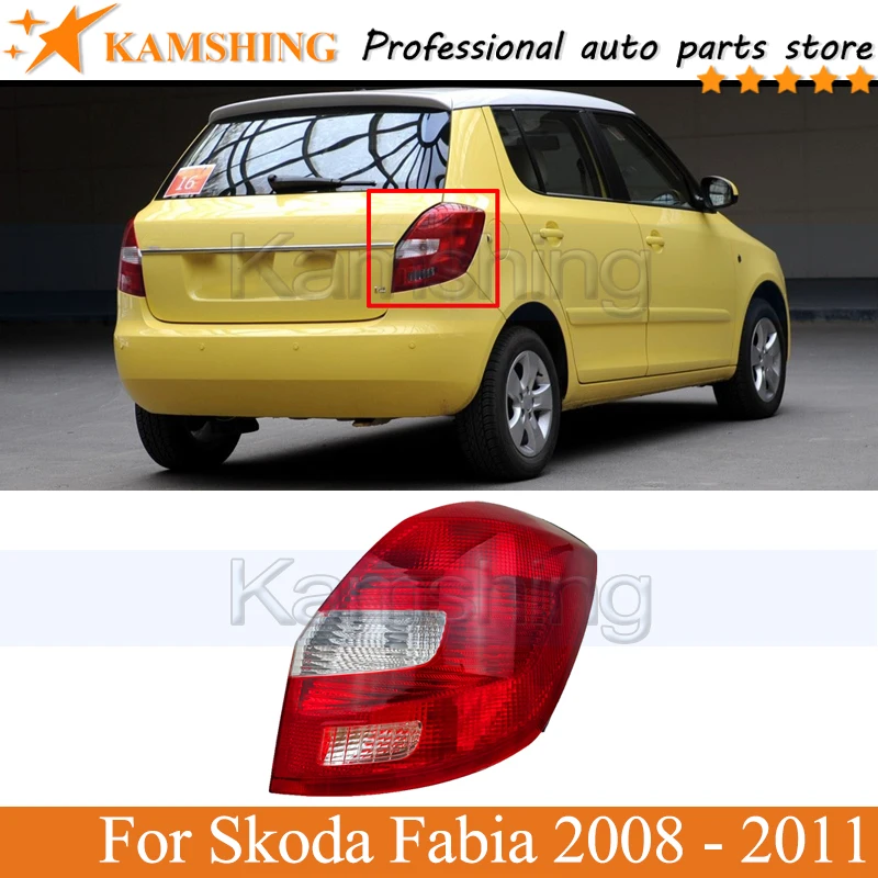 

Kamshing Rear Tail light lamp For Skoda Fabia 2008-2011 Hatchback Rear Brake Light Taillight lamp head Lamp head light