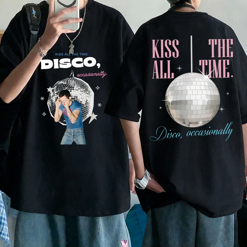 Kiss All The Time Disco Occasionally Album 2026 T-shirt Man Woman Harajuku Short Sleeve O-neck Casual Shirt Tops