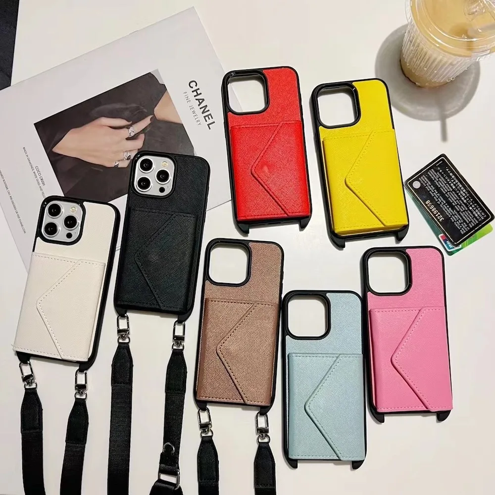 

Чехол для телефона с регулируемой цепочкой через плечо для iPhone 16 Pro Max 15 14 13, кошелек, держатель для карт, кожаный чехол для мобильного телефона