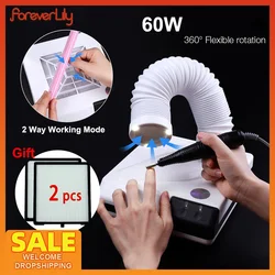 60W LED 2-IN-1 collettore di aspirazione della polvere per unghie aspirapolvere forte potenza Nail Remover professionale Nail Art Salon Manicure Machine