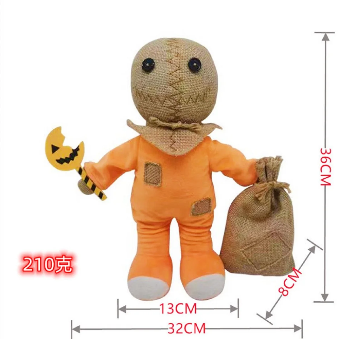 HOT Styles New Trick R Treat Sam Plush Doll of Halloween The Great Autumn Spirit Figure Plush Toys Kid Birthday Gift Room Decor - view 2