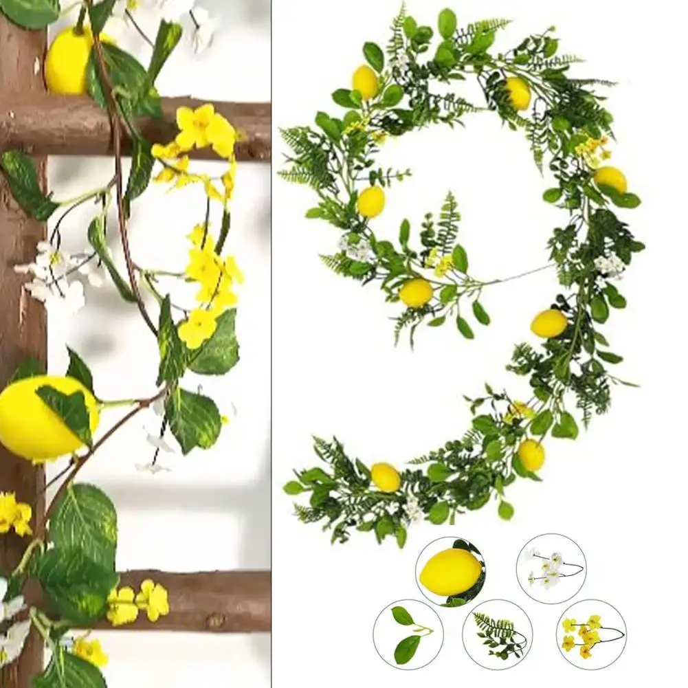 

Lifelike Lemon Garland Artificial Lemon Garland For Patio Decor Garland For Room Makeovers For Wall Decor Easy To Use