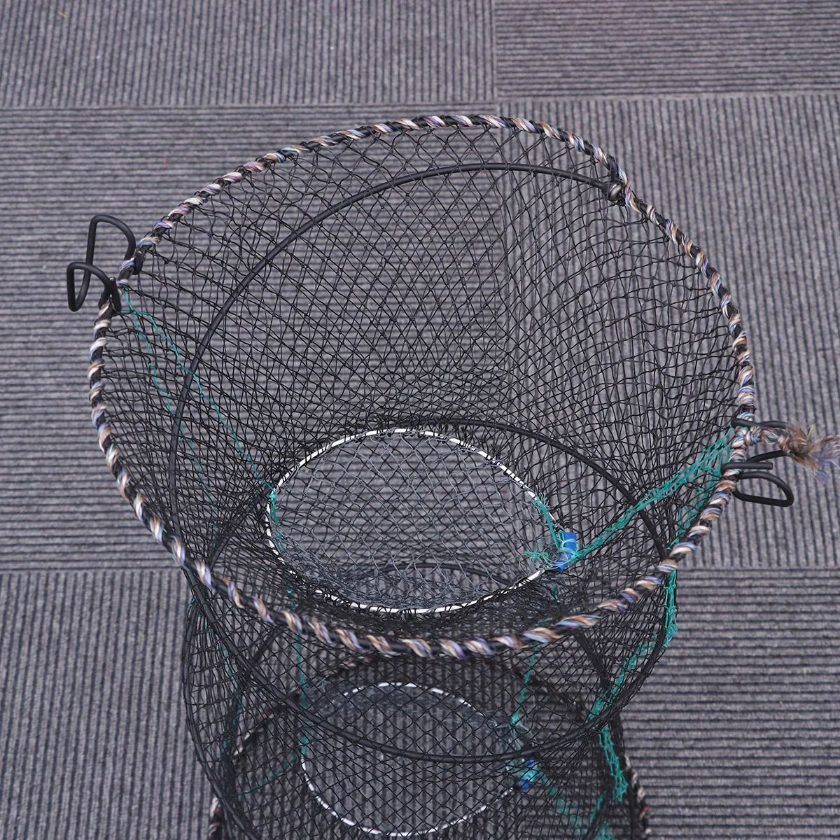 

30x60cm Lightweight Portable Folding Fishing Net Triple Layers Mesh Trap for Shrimp Lobster Crab Minnows in Fresh and Salt Water