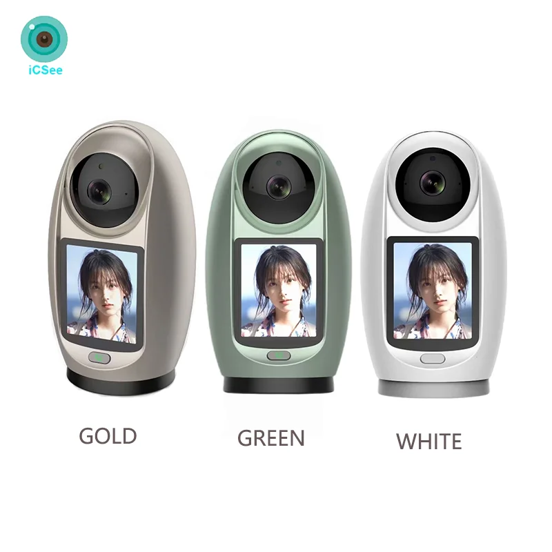 ICSee 3MP Video Call Baby Monitor 2.4inch Wifi Ptz Camera Warning Region Alert Algorithm AI Camera