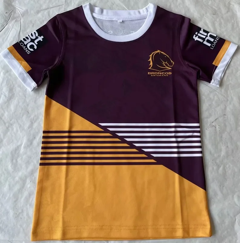 

2024 Brisbane Broncos Kids Home/Away/Rugby Jersey Size:16--26 (Custom name and number )