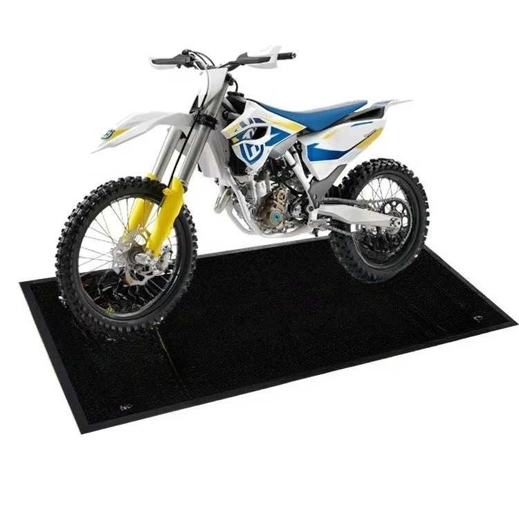 

Workshop Motorcycle Pit Mat Oil Petrol Resistant Durable Rubber Nylon Low Pile Height Cut Pile Machine Made Logo Model Travel