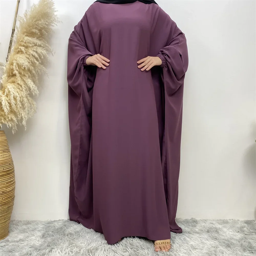 Ramadan Abaya Women Prayer Garment Maxi Dress Eid Dubai Turkey Muslim Kaftan Islamic Clothing Moroccan Caftan Gown Jalabiya Robe