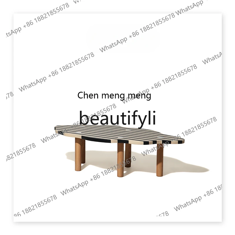

Coffee table/Nordic retro living room coffee table cloud solid wood coffee table H