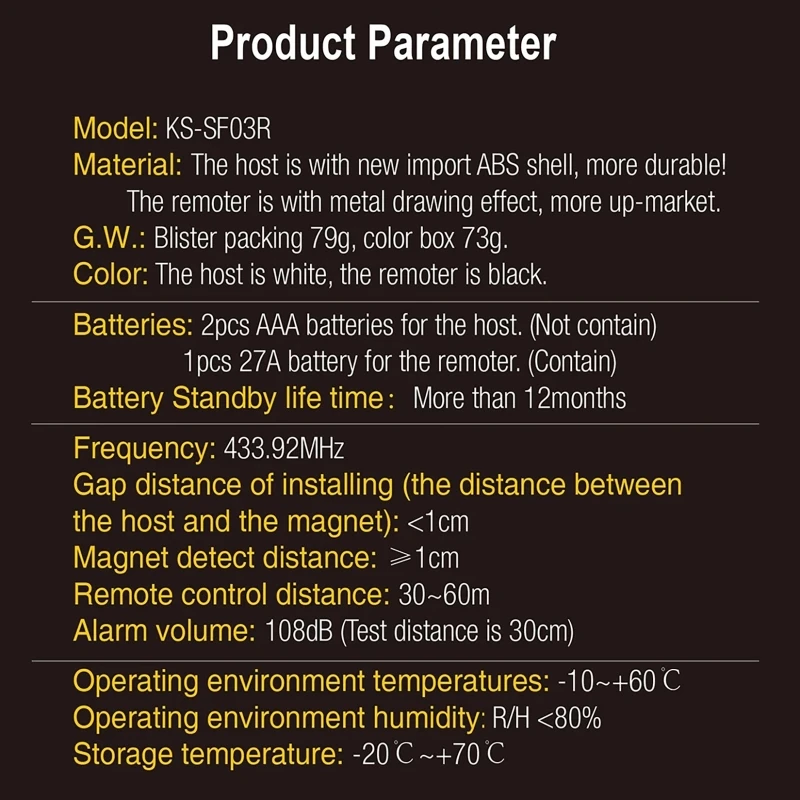 

Дверной звонок, беспроводная дверная сигнализация с дистанционным управлением, сигнализация открытия, охранная задержка, громкий магнитный датчик 108 дБ, противоугонная оконная сигнализация