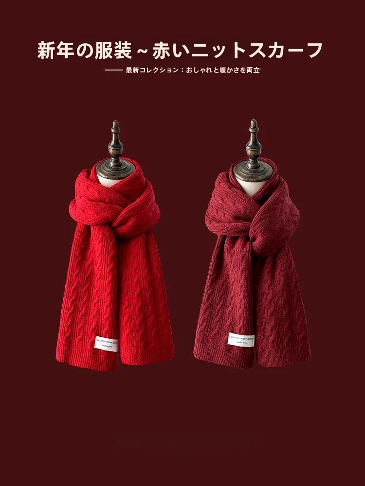 thiened-pure-cotton-knitted-scarf-for-women-winter-high-end-aosphere-red-embroidery-warm-celebra-new-year-multi-funct
