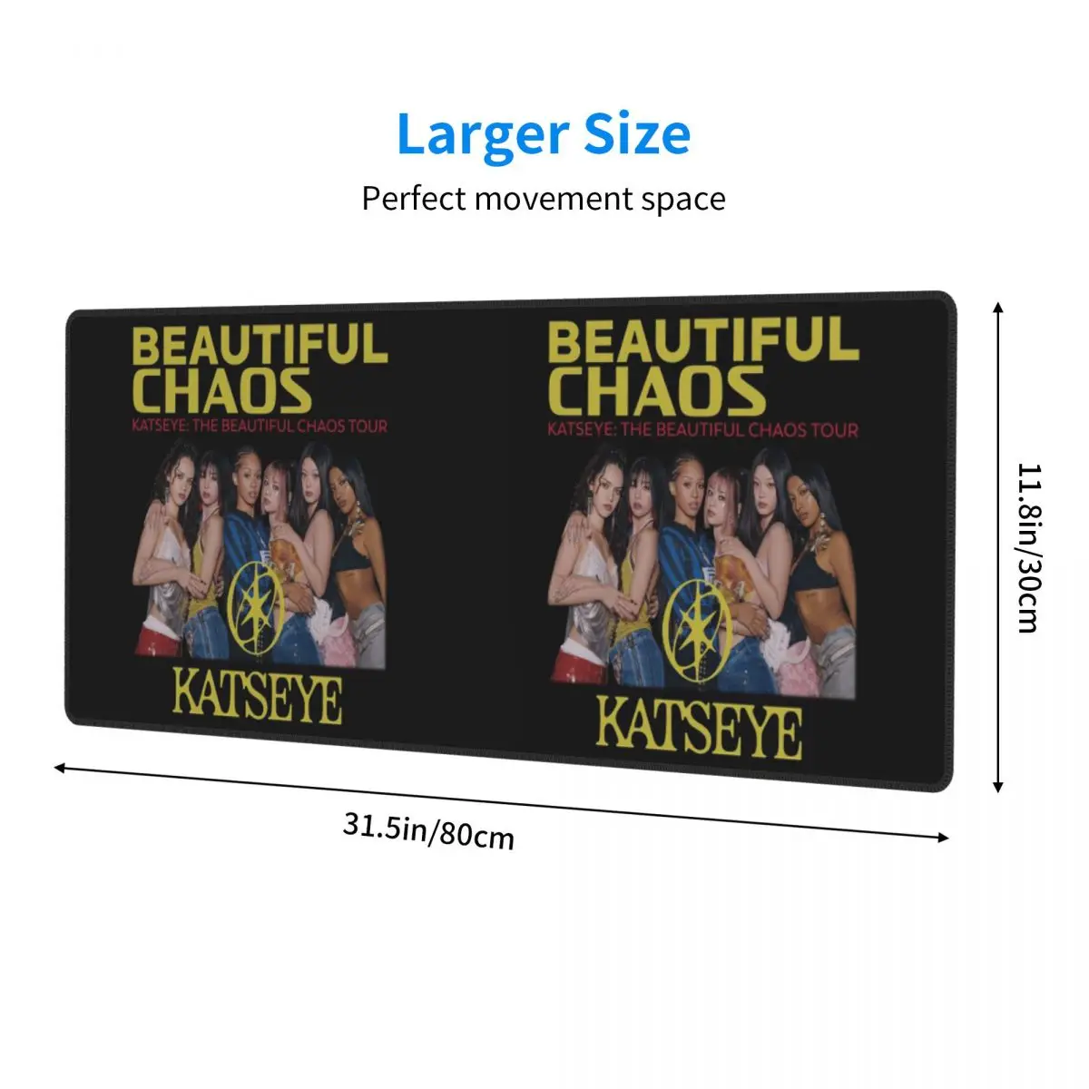 Large Mouse Pad Katseye Beautiful Chaos Gamer PC Laptop Mats Keyboard Carpet Computer Gaming Office Accessories Desk Mat