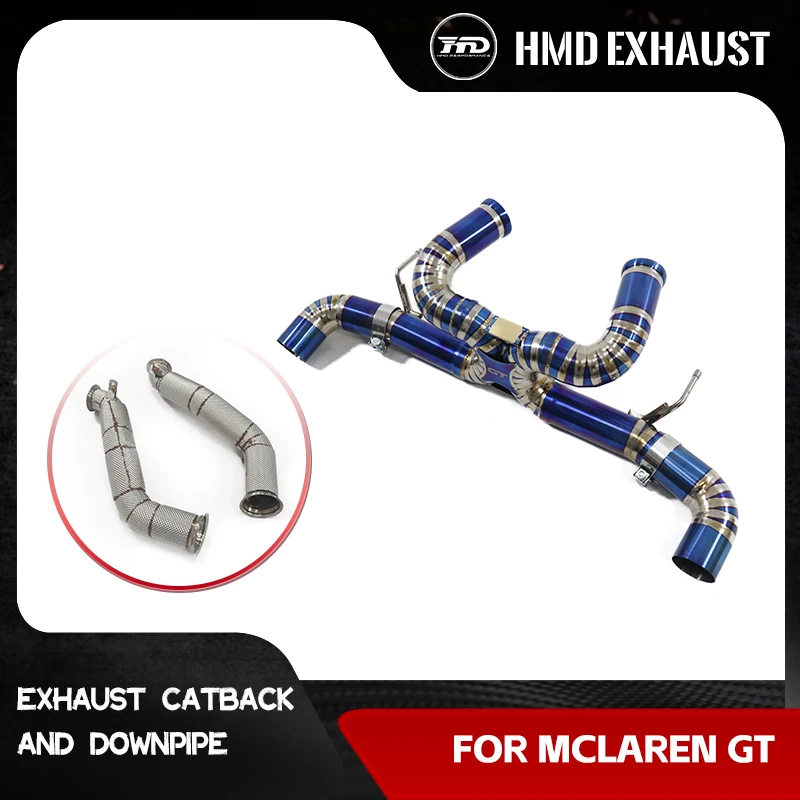 

HMD Ti Catback for Mclaren GT without Valves Stainless steel Downpipe high performance Exhaust system heat shield