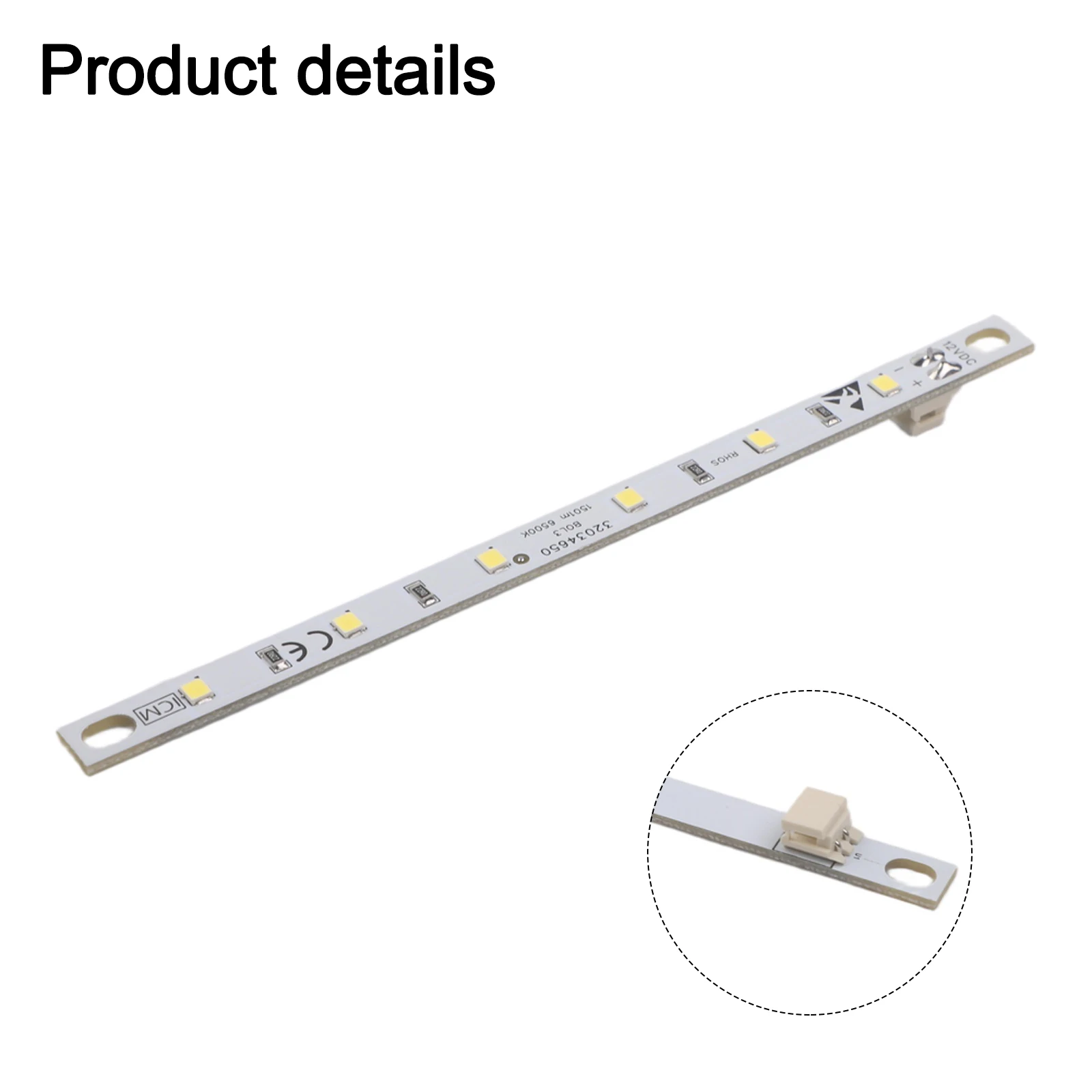 LED Refrigerator Light Strip 12V 6500K 13.5 x 0.8 cm Even Soft Glow for Clear Food Visibility in Fridge Interiors