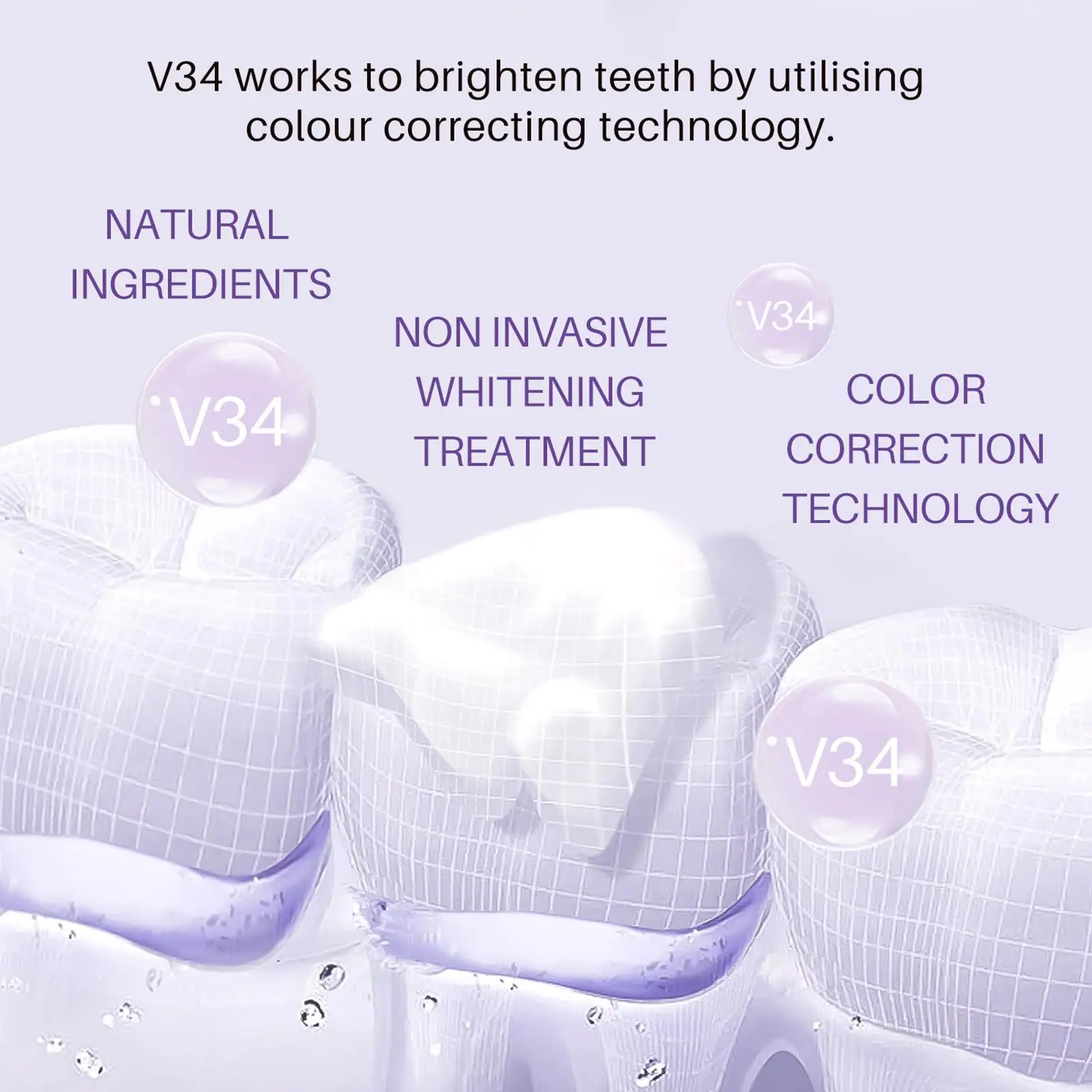 V34 Dentes Whitening Mousse, Remover manchas creme dental espuma respiração fresca, Higiene Oral, Dente branqueamento, A3W8