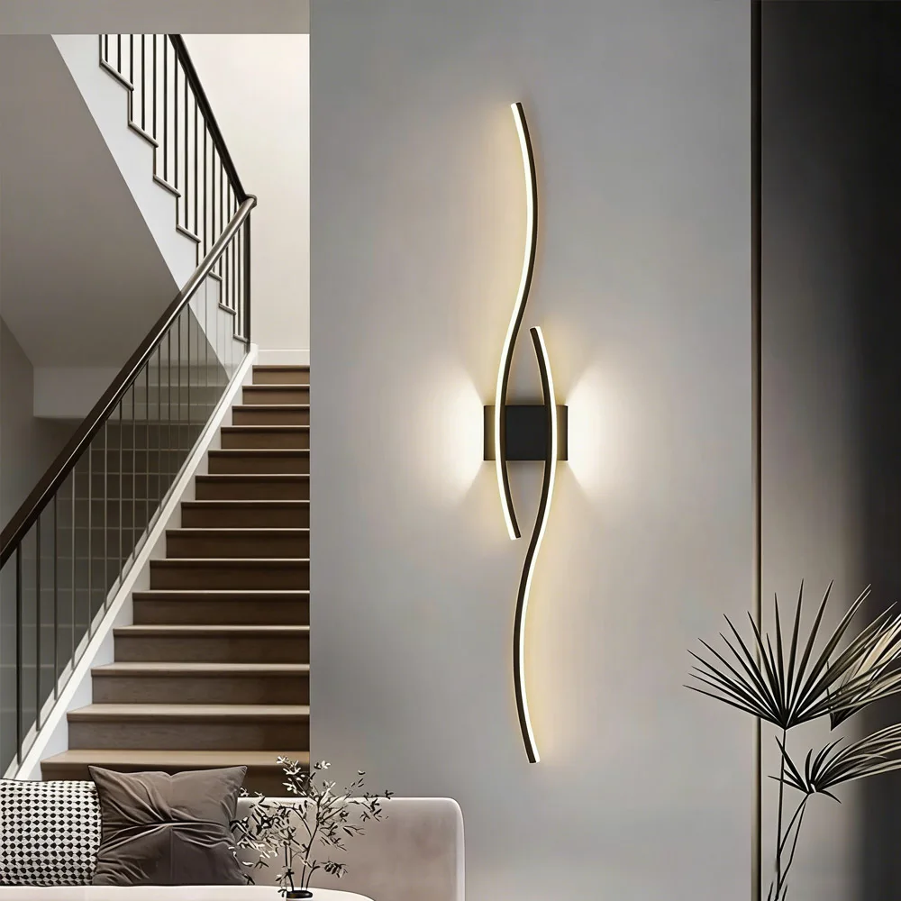 

100/120CM LED Wall Lamp Modern For Living Room Hallway Bedroom Study Stairwell Office Dining Room Interior Lighting Wall Light