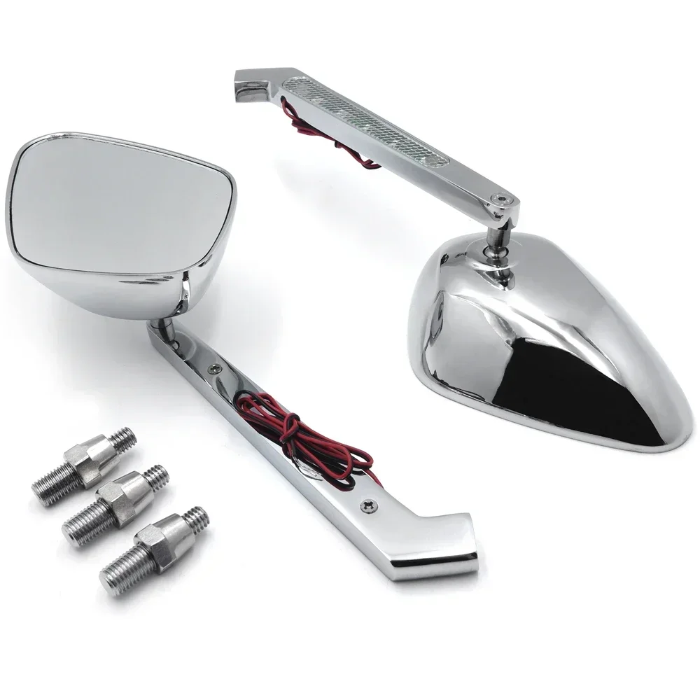 Motorcycle LED Turn Signal Integrate Mirrors for Harley Davidson Touring Dyna Softail Road King all Year