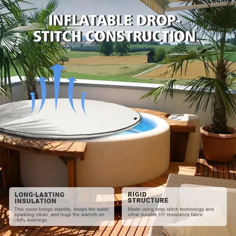 Custom 6ft Drop-stitch Pool Cover Slats Inflatable Stock tank Pools Covers
