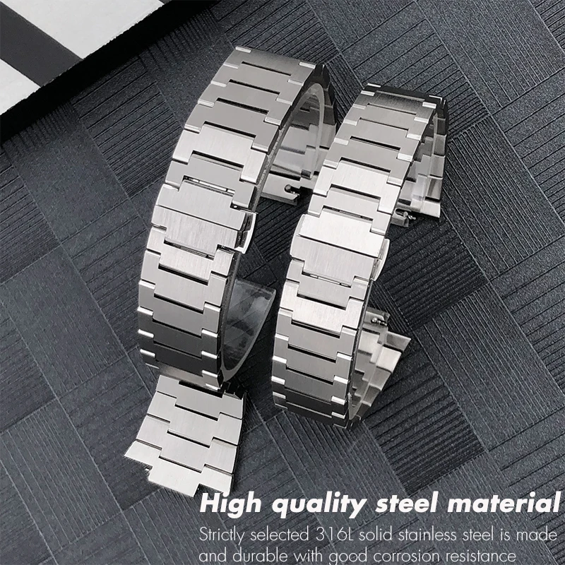 High Quality Stainless Steel Convex Watchband 11mm 12mm for Tissot 1853 PRX Series for T137.410 T137.407 T137 Band Watch Strap