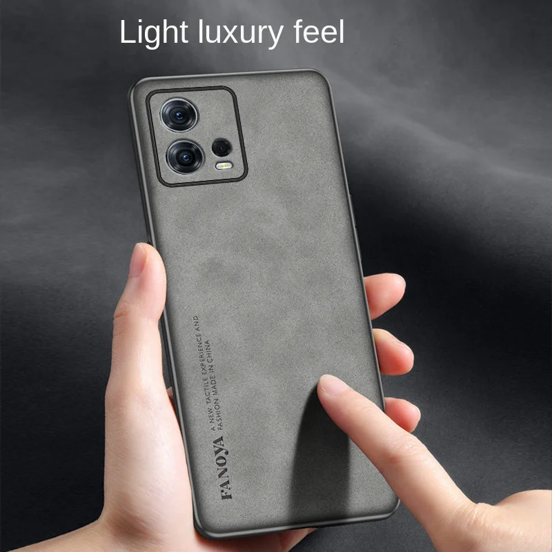 Para Motorola Edge 30 Fusion XT2243 funda de cuero PU superficie dura de PC contraportada a prueba de golpes mate funda de teléfono para Moto Edge30 Fusion