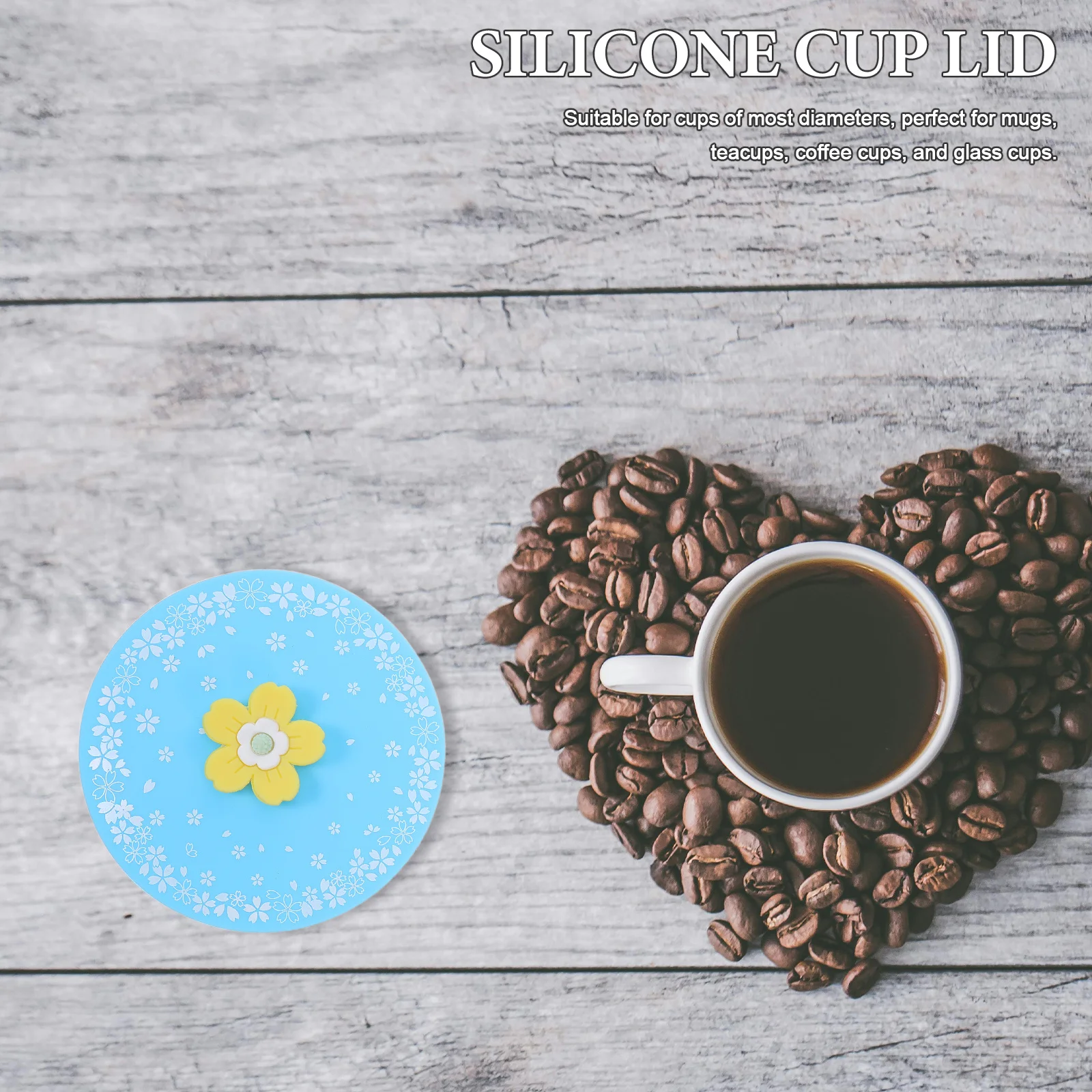 

2Pcs Silicone Cup Lids Reusable 11Cm Universal Spill Proof Covers for Ceramic Glass Tea Coffee Mug Silicone Insulated Cup Cover