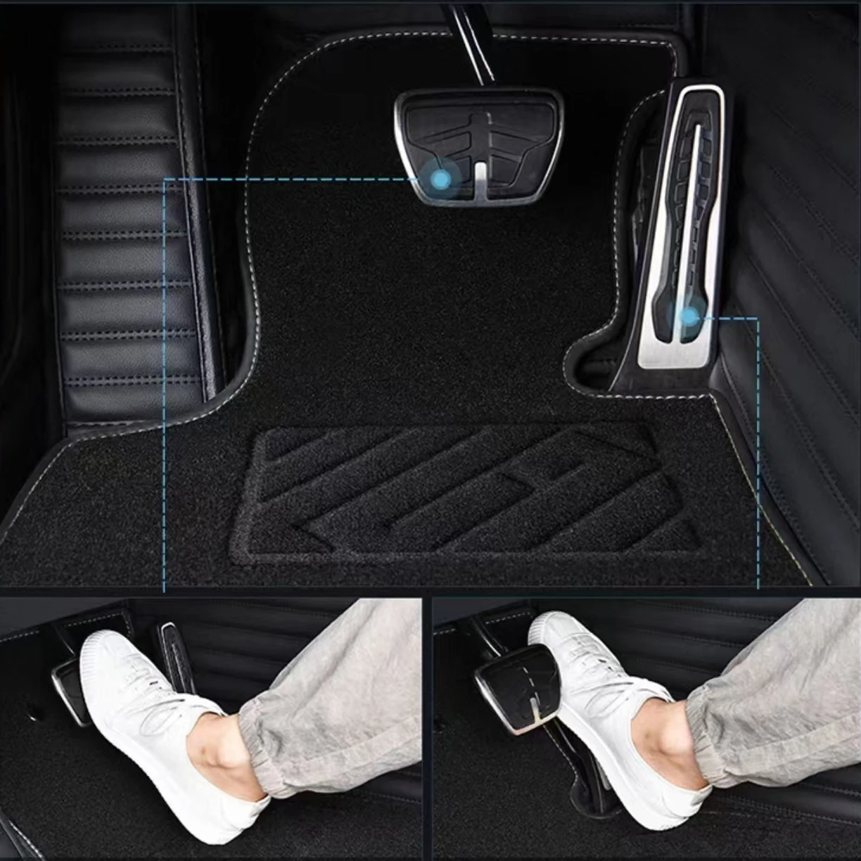 5D Custom Car Floor Mats For Lincoln Aviator Nautilus 2019-2023 Auto Carpets Double Layer Coche Accessories Liners Blanket