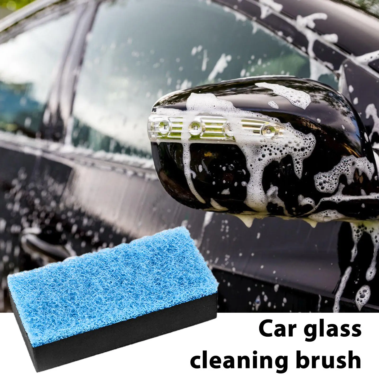 Window Oil Film Brush Stain Removal Automotive Cleaning Scrubber Window Oil Film Scrubbing Tool For Vehicles SUVs RVs Minivans