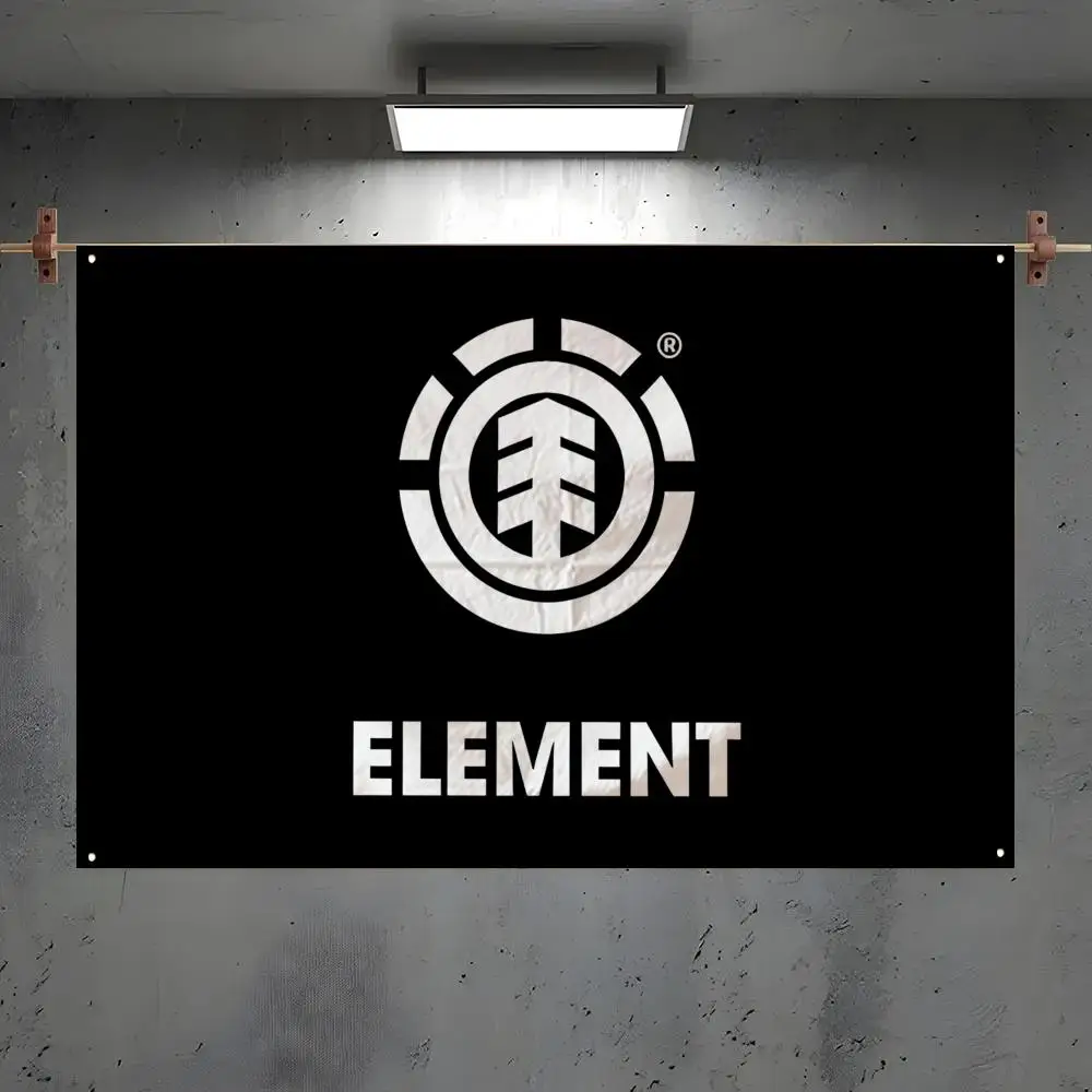 Element Skateboard Logo Flags Flags for Room, Bedroom, Home, Outdoor, Wall Hanging, Concert Print, Background Decor view 6