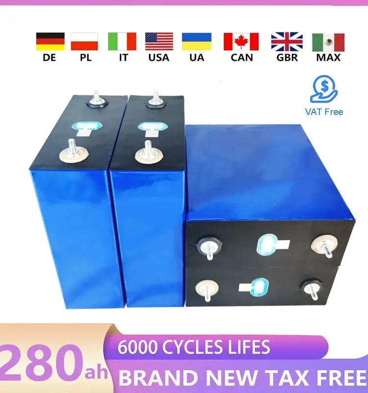 LiFePO4 lithium ion phosphate Battery 3.2V 280Ah 320Ah 200Ah 100Ah For Golf Cart Marine Solar System4 3 2v Batterie