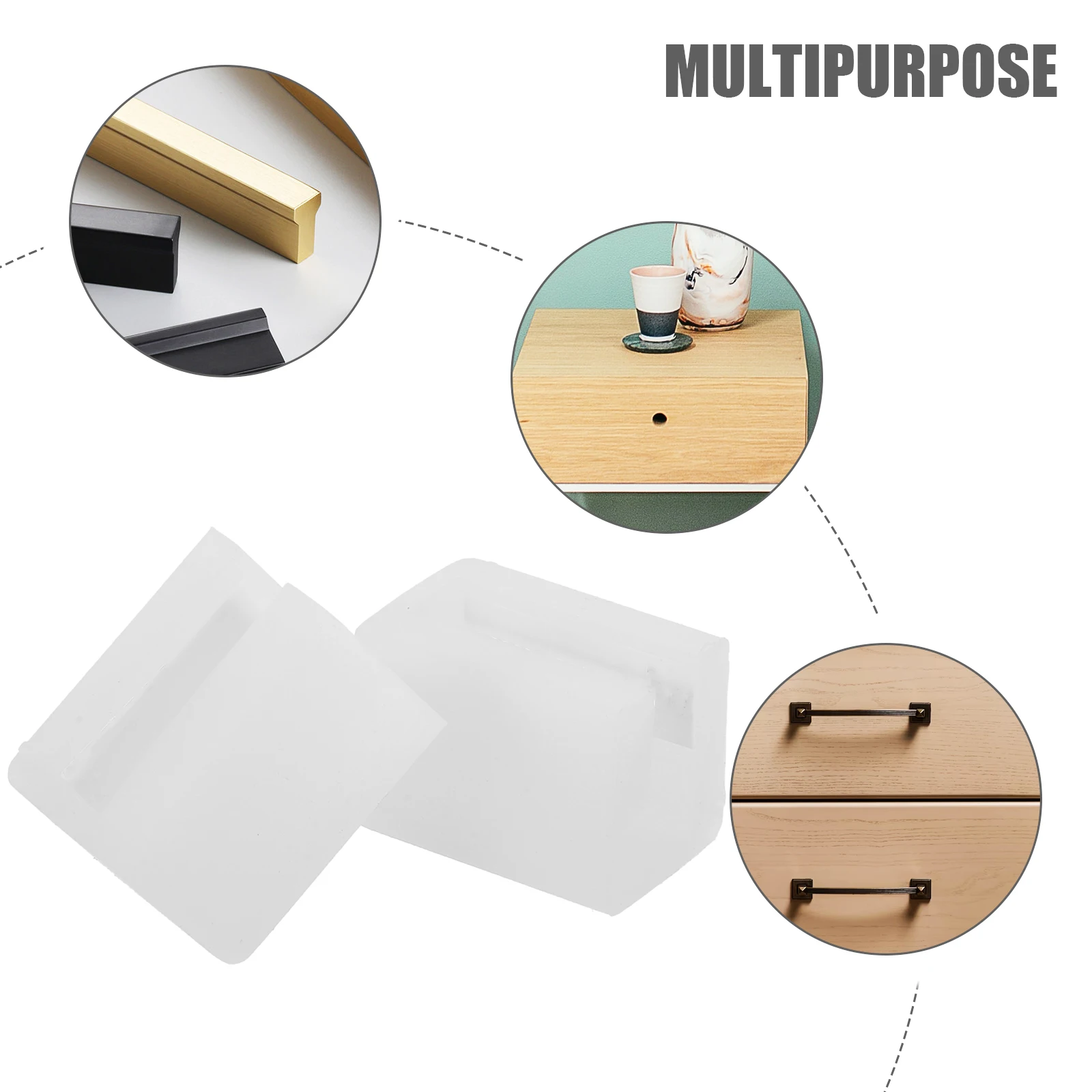 

6pcs Corner Guards Drawer Handle Protectors Coffee Color Left Right F Shape Baby Safety Furniture Anti Collision