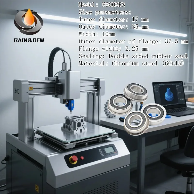 

1Pcs F6003RS Bearing Deep Groove Ball Bearings ABEC-7 Suitable For Various Devices 17X35X10 mm