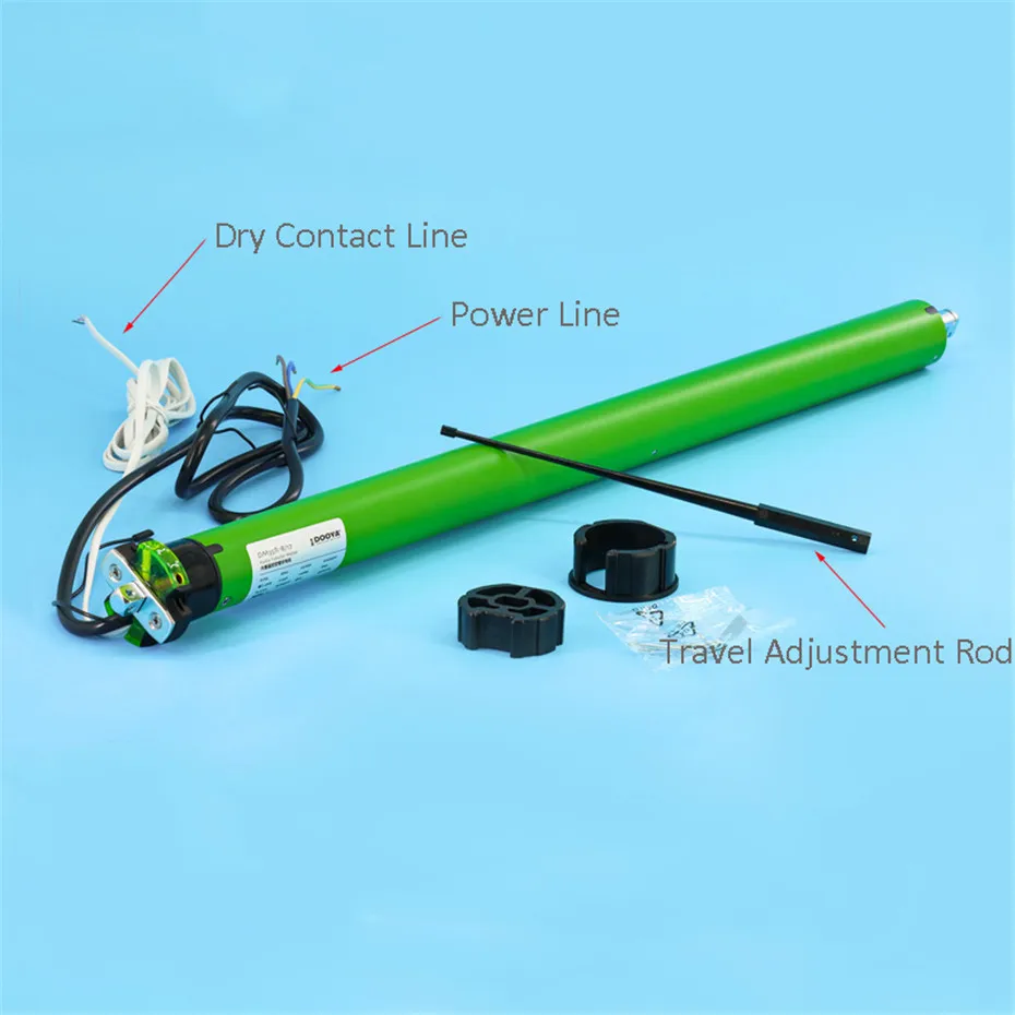 Dooya Silent Tubular Motor DM35RVQL-8/17 for all kinds rolling blinds,Rf433 Remote+Dry Contact Control,220V/230V 50/60HZ,3 wire