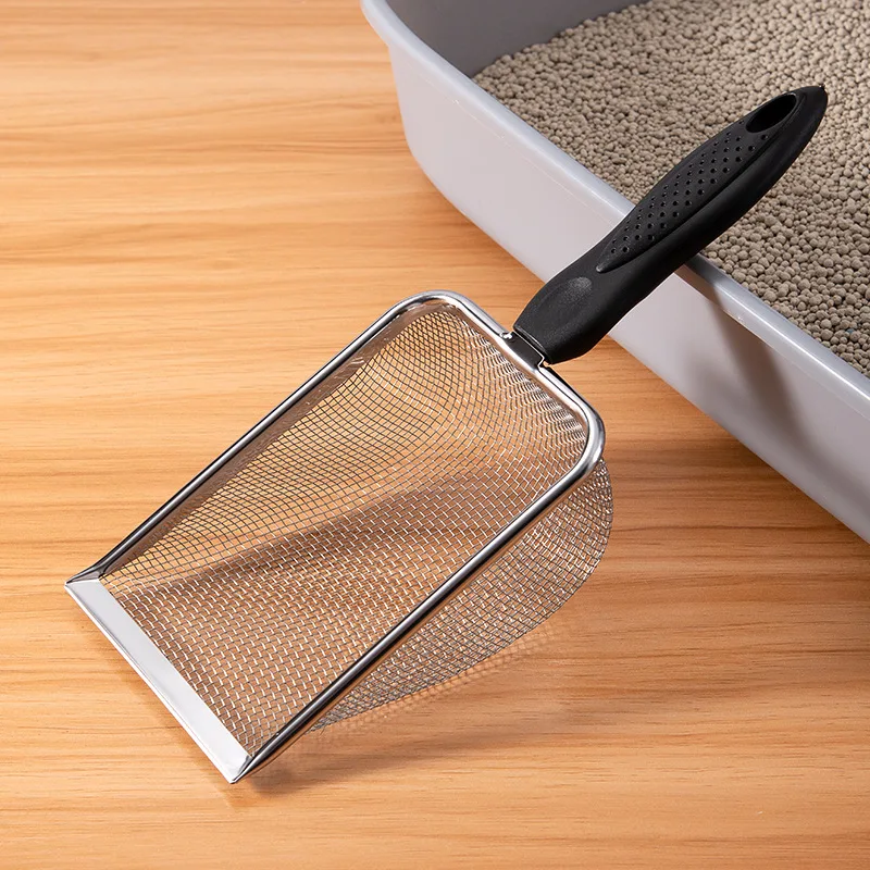 

Stainless Steel Cat Litter Scoop, 10 Holes Heavy Duty Sifter Shovel for Clumping Kitty Litter, Durable Easy Clean Pet Sand Scoop