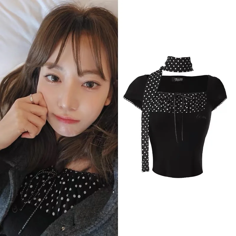 

Slim Fit ort Sve T-irt Sakura Hill Summer 2025 Women's Faion Commute Sle Classic Pattern Cotton Moisture Wi...