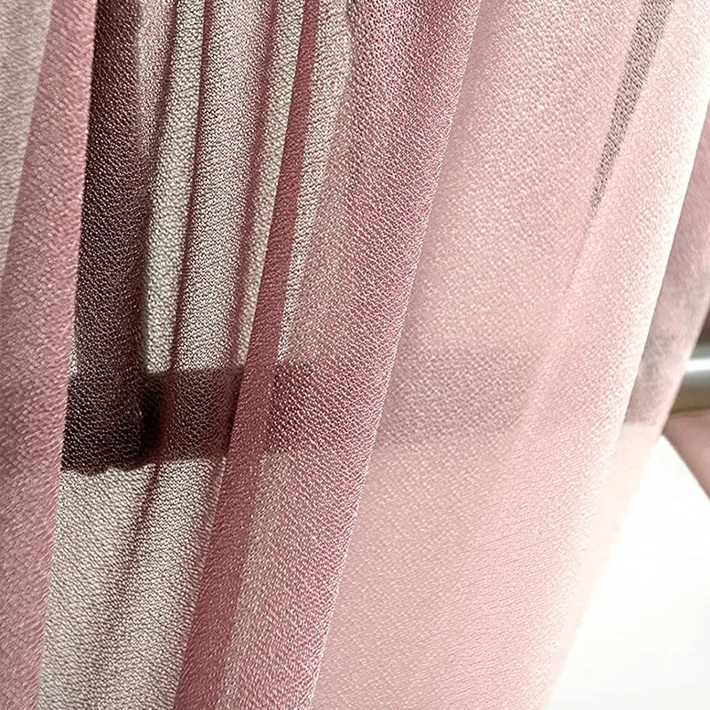 Hellrosa Chiffon Stuhl Schärpen 10 Stück 17x250cm für Hochzeiten Zeremonie Gang Stühle Bankett Baby party Geburtstags feiern Dekor