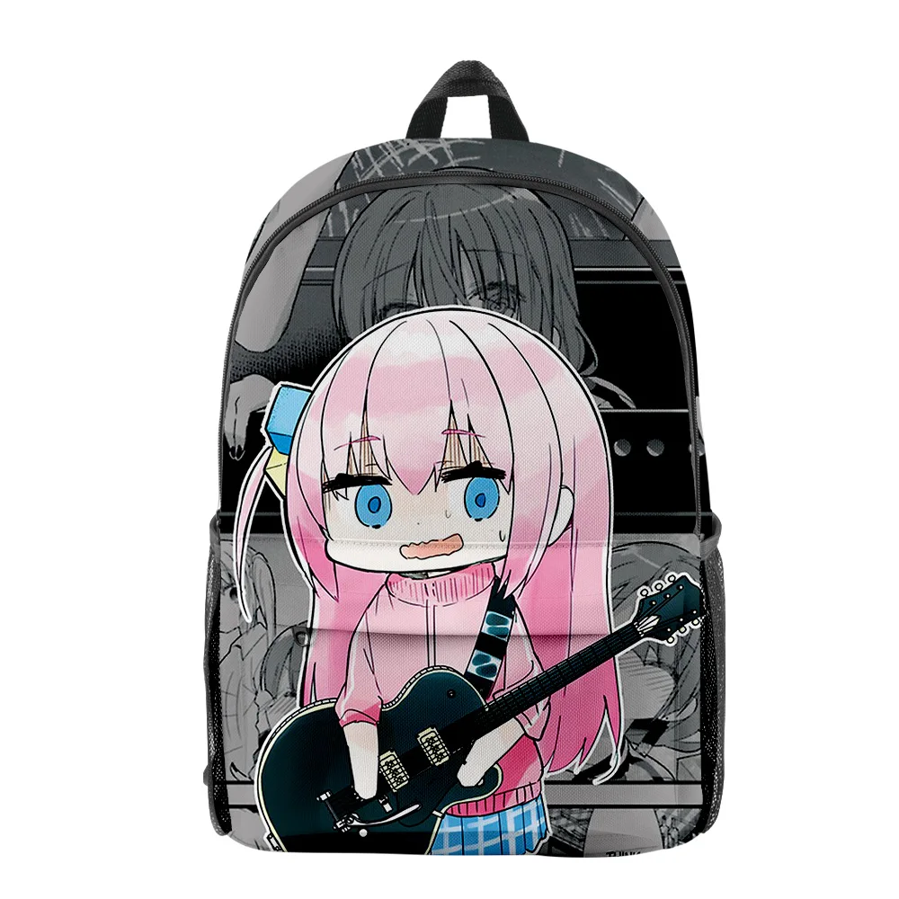 Hip Hop Youthful Bocchi the Rock Anime Student School Bags Notebook Backpacks 3D Printed Oxford Waterproof Funny Travel Bags