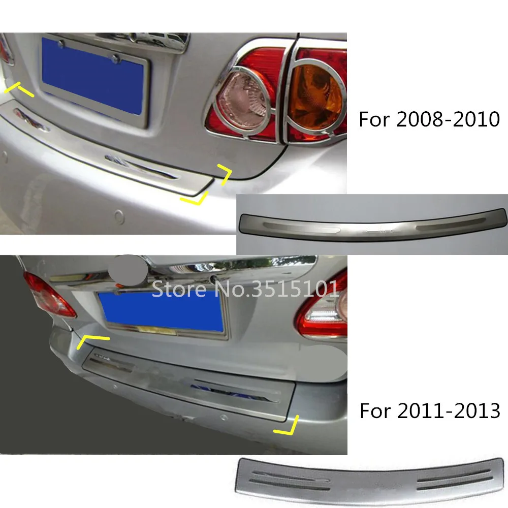 Car External Rear Bumper Protector Trunk Trim Cover Plate Pedal 1pcs For Toyota Corolla Altis 2008 2009 2010 2011 2012 2013