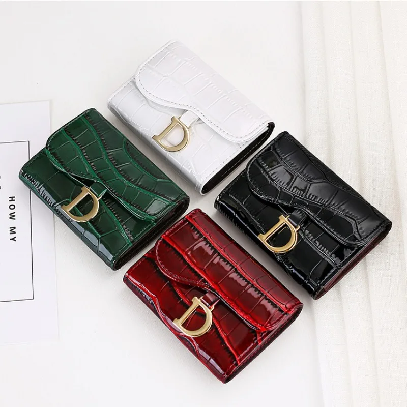 The New Atmospheric Fashion Crocodile Print High-grade Women's Multi-card Anti-theft Swipe Bag Multi-function Purse