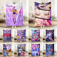 KPop Demon Hunters Colorful anime style!Rumi and other characters cover blankets, comfortable and fashionable at home