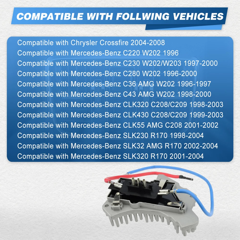 

RU-534, 5096842AA, A2108206210 Резистор двигателя вентилятора отопителя переменного тока для Chrysler Crossfire Mercedes-Benz C220 C230 C36 C43