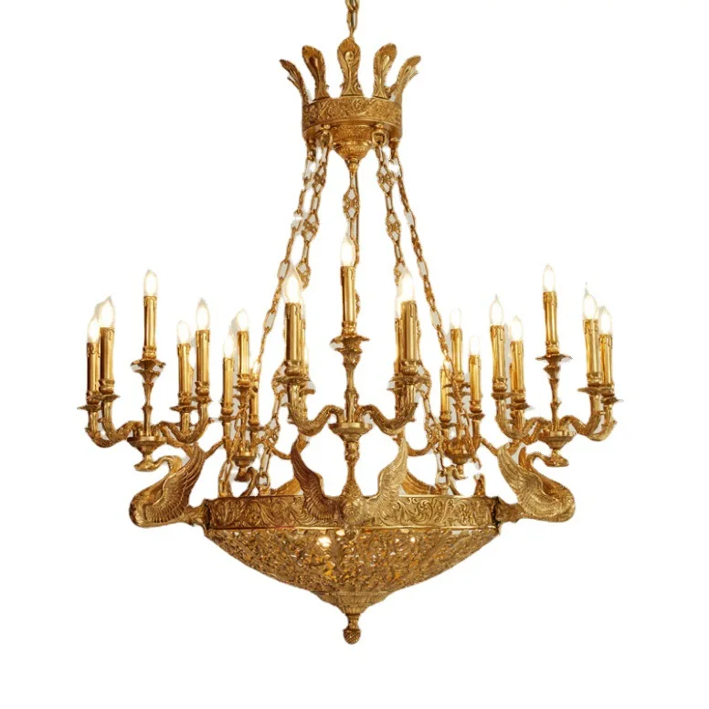 

All copper chandelier home improvement living room bedroom dining room study retro creative lamps