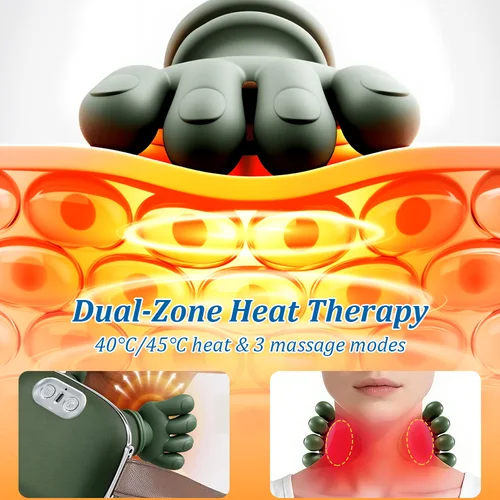 Imagen 2 del producto Masajeador biónico de cuello y hombros, masaje Cervical multifuncional de 3 niveles, calefacción eléctrica, masaje de músculos para amasar, cuello, cintura y pierna